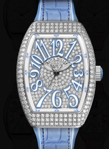 Franck Muller Vanguard Lady Classic Replica Watch Cheap Price V 32 SC AT FO D CD (BL)